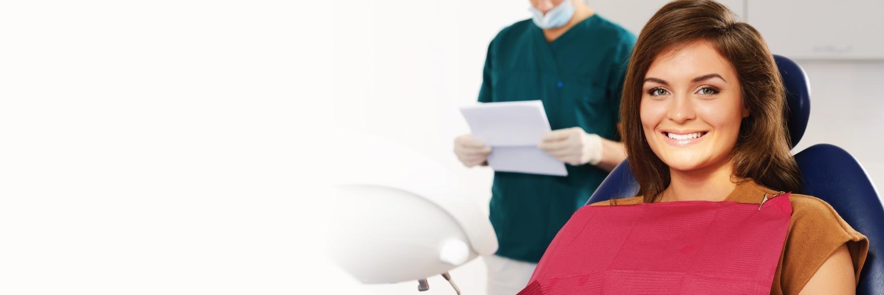 woman at dentist in coffs harbour