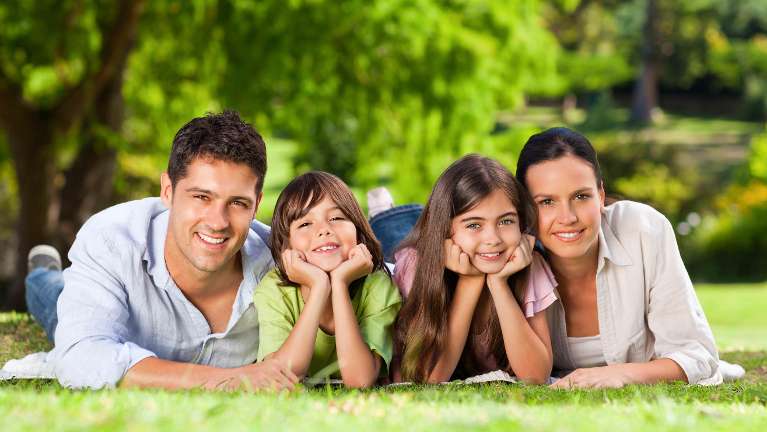 A family in the park | dentist Coffs Harbour